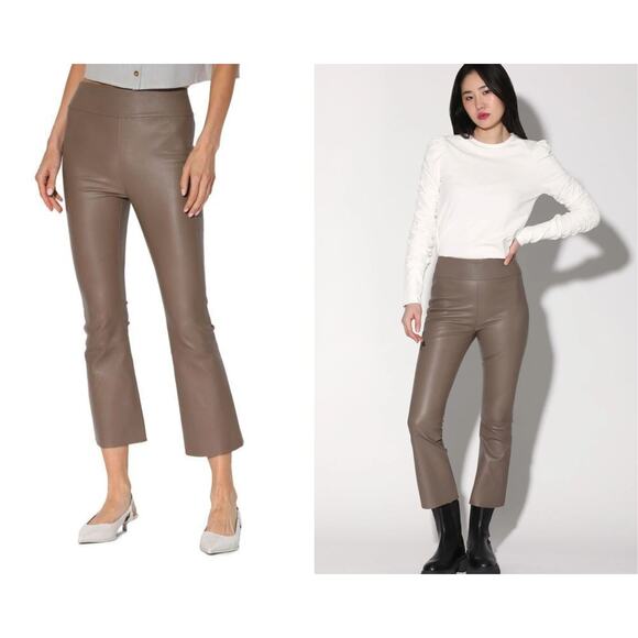 Walter Baker Pants - WALKER BAKER Luisa Leather Cropped Pants